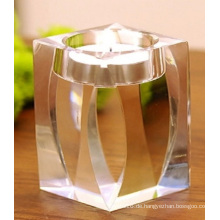 Einfacher Kristallkerzenhalter-Kerzenständer für Hochzeits-Dekoration